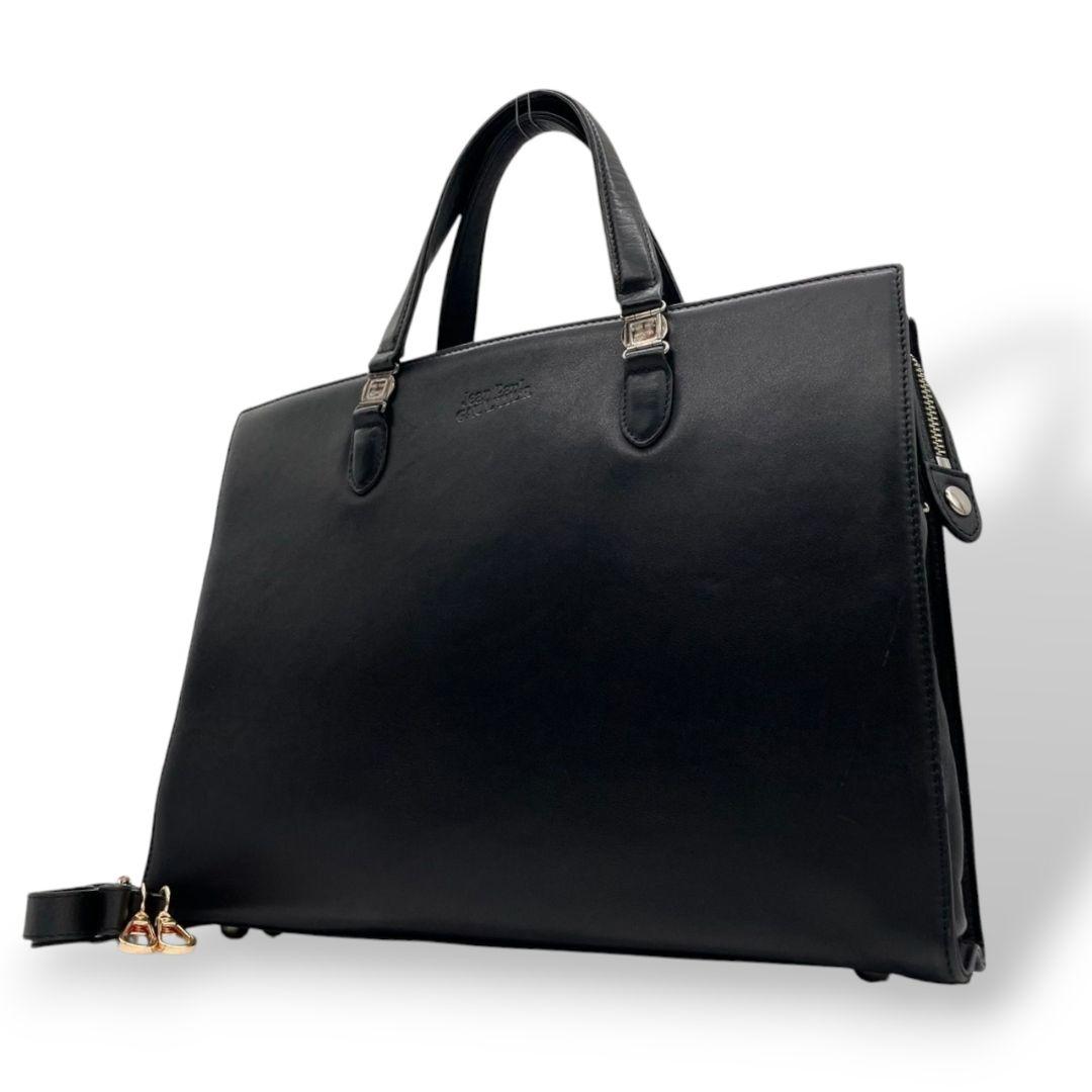 美品　ジャンポールゴルチエ　ビジネスバッグ　2way　黒　本革　レザー　s5