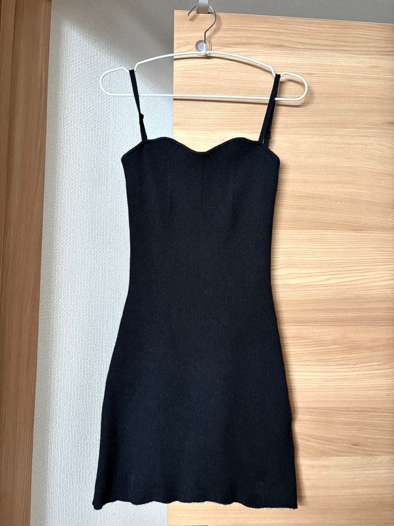 Randy チュールオフショルアシンメトリーワンピース