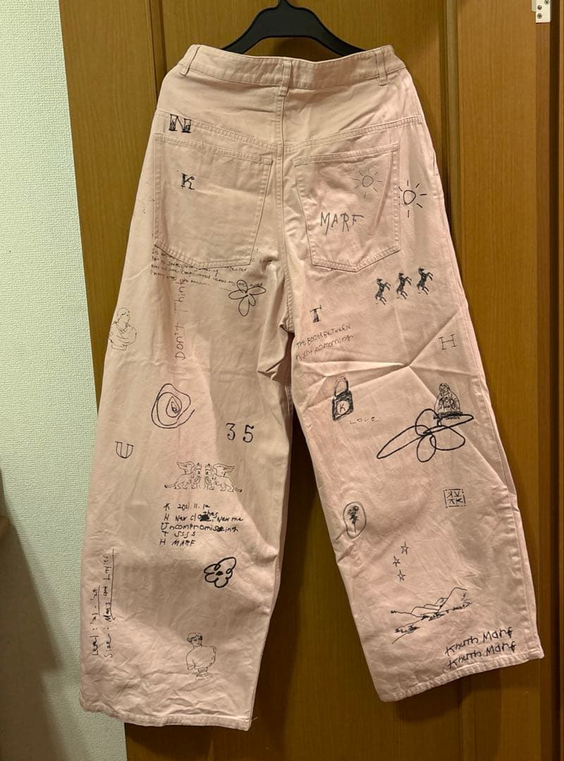 Knuth Marf high waist tattoo pants ピンク