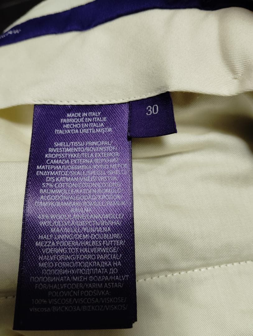 Ralph Lauren Purple label ベージュ スラックス 30