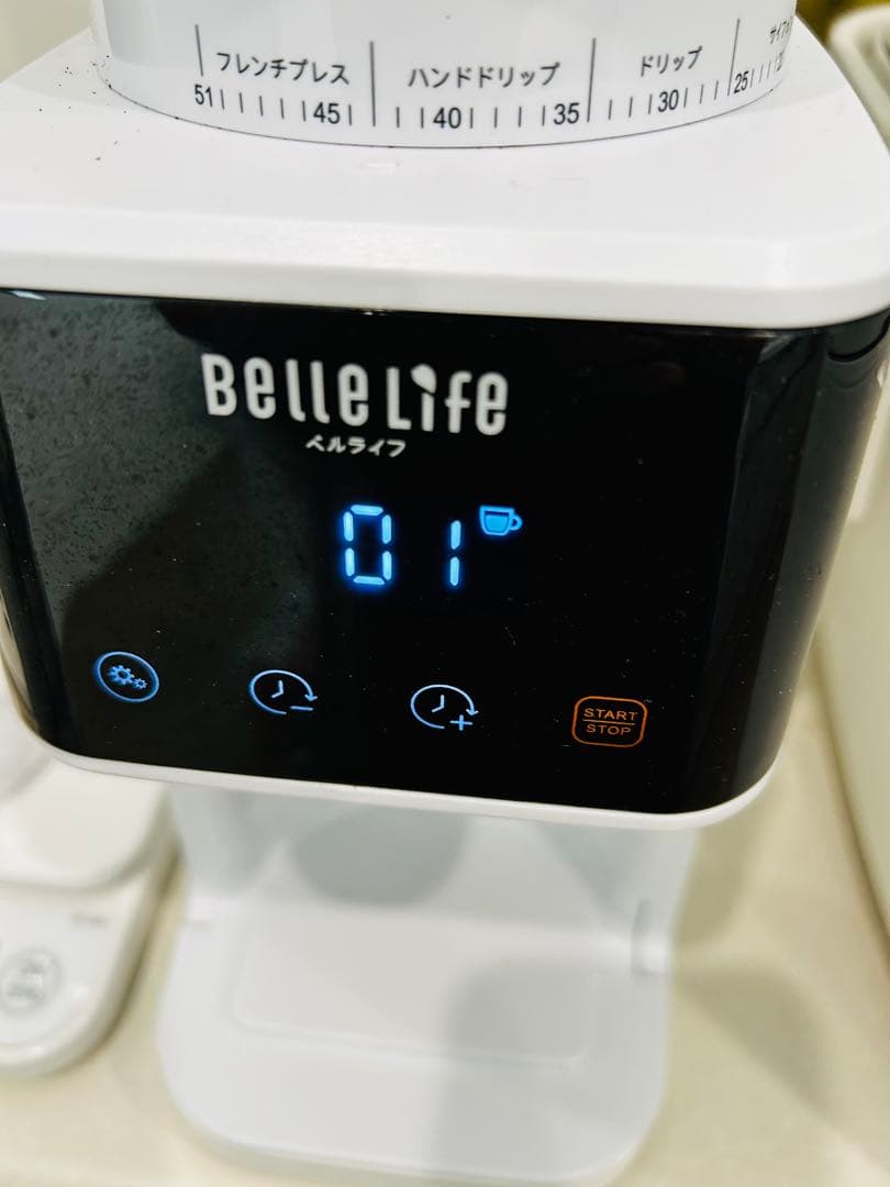 BelleLife　ベルライフ　コーヒーミル　BD-CG018　ホワイト