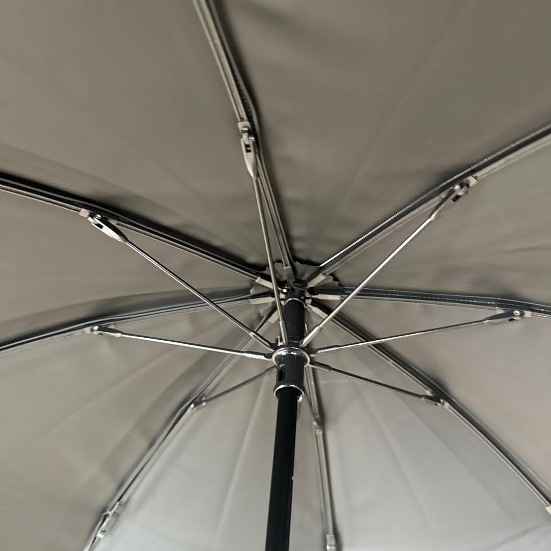 美品⭐️サンバリア100 折りたたみ日傘 ２段折 コンパクト / チェック ブルー