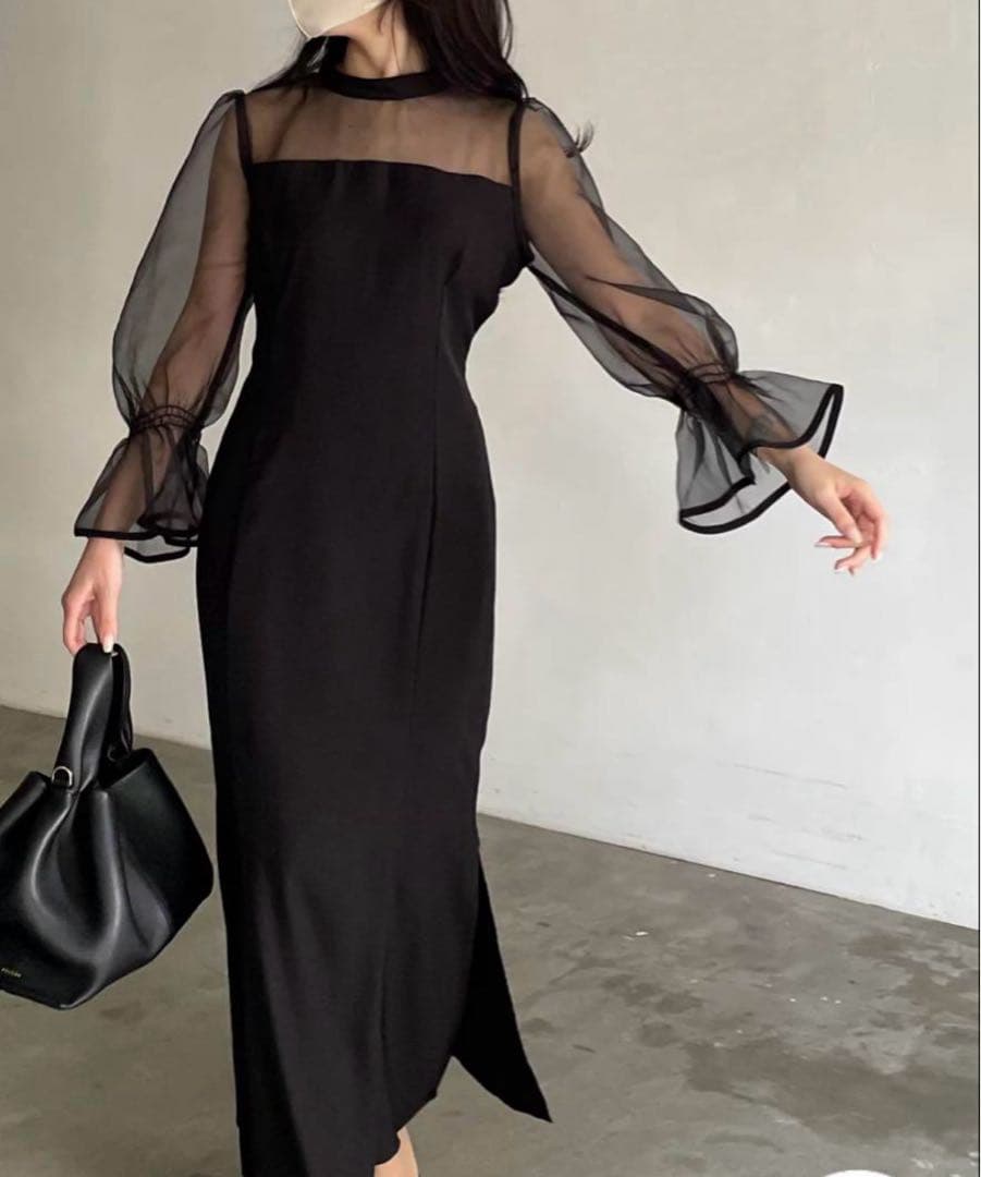 nairo ナイロ　スタンドカラーマーメイドドレス S