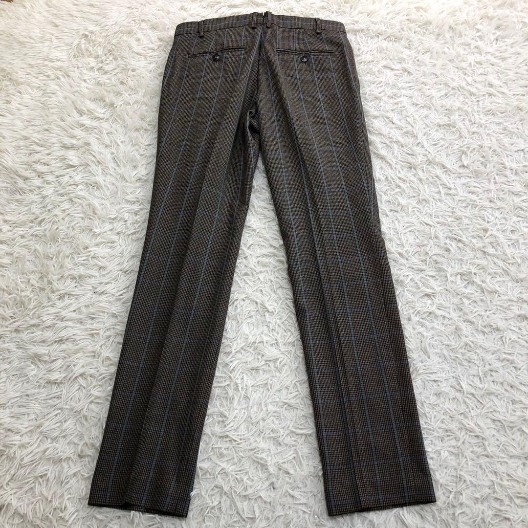 極美品✨ガブリエレパジーニ 3ピース スーツ ペンチェック ブラウン系 48