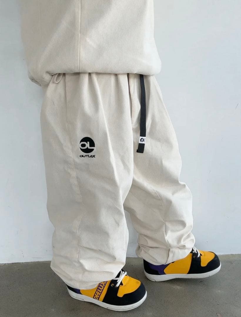 OUTLAX コーデュロイ フルジップ パンツ L