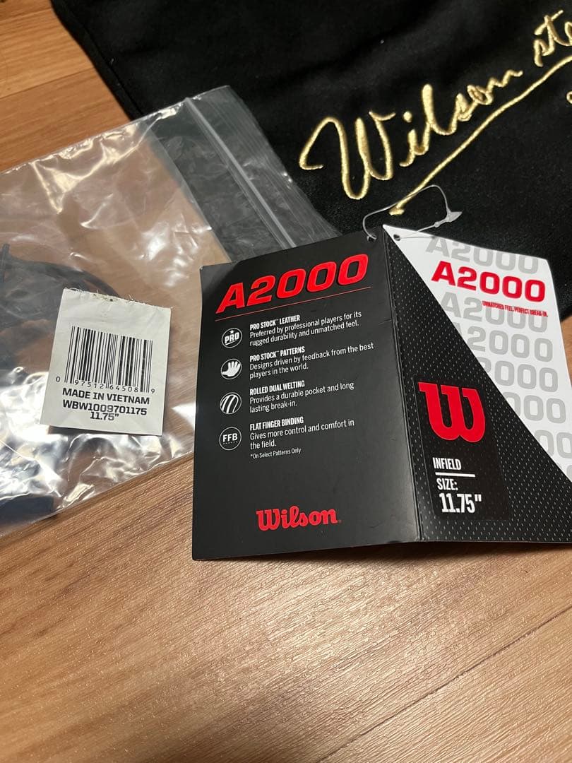 美品 Wilson A2000 1975 硬式内野手用グラブ ブラック×ホワイト