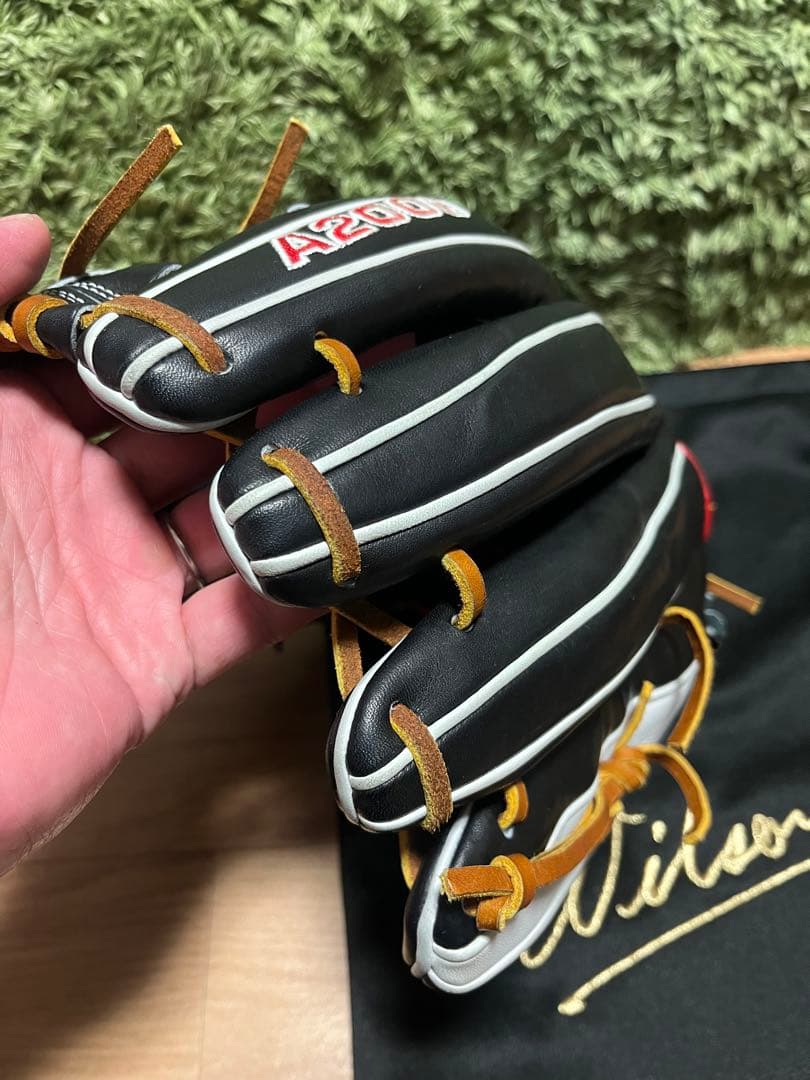 美品 Wilson A2000 1975 硬式内野手用グラブ ブラック×ホワイト