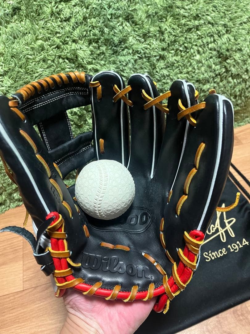 美品 Wilson A2000 1975 硬式内野手用グラブ ブラック×ホワイト