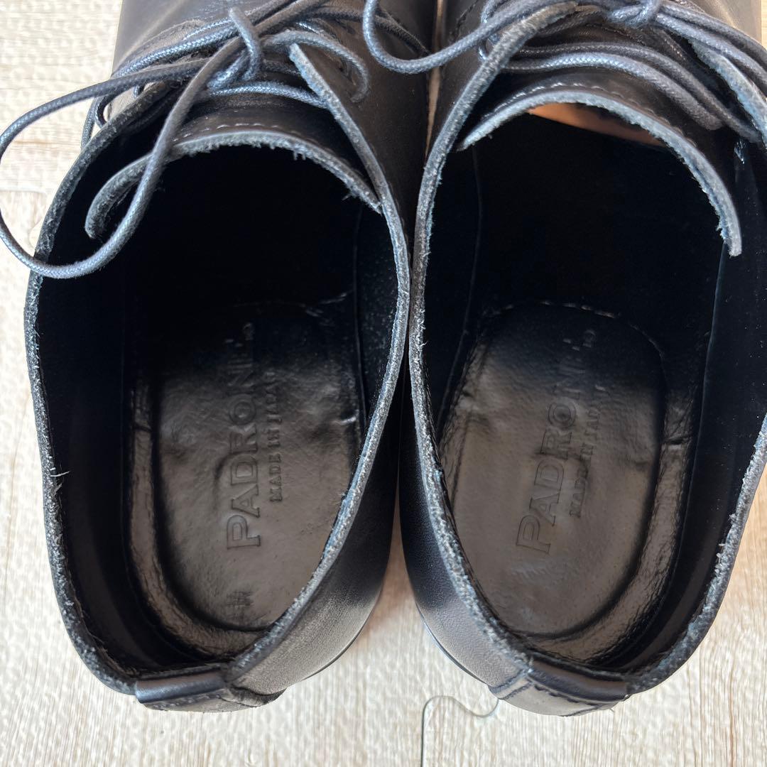 PADRON ブラック ドレスシューズ