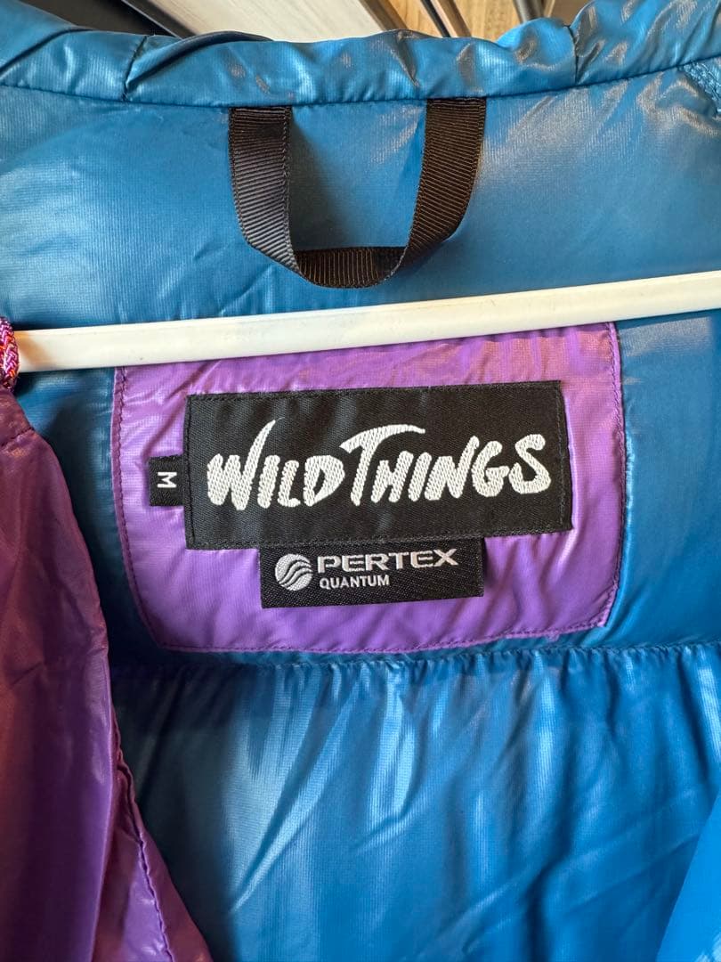 WILD THINGS パープル ダウンジャケット　PERTEX パーテックス