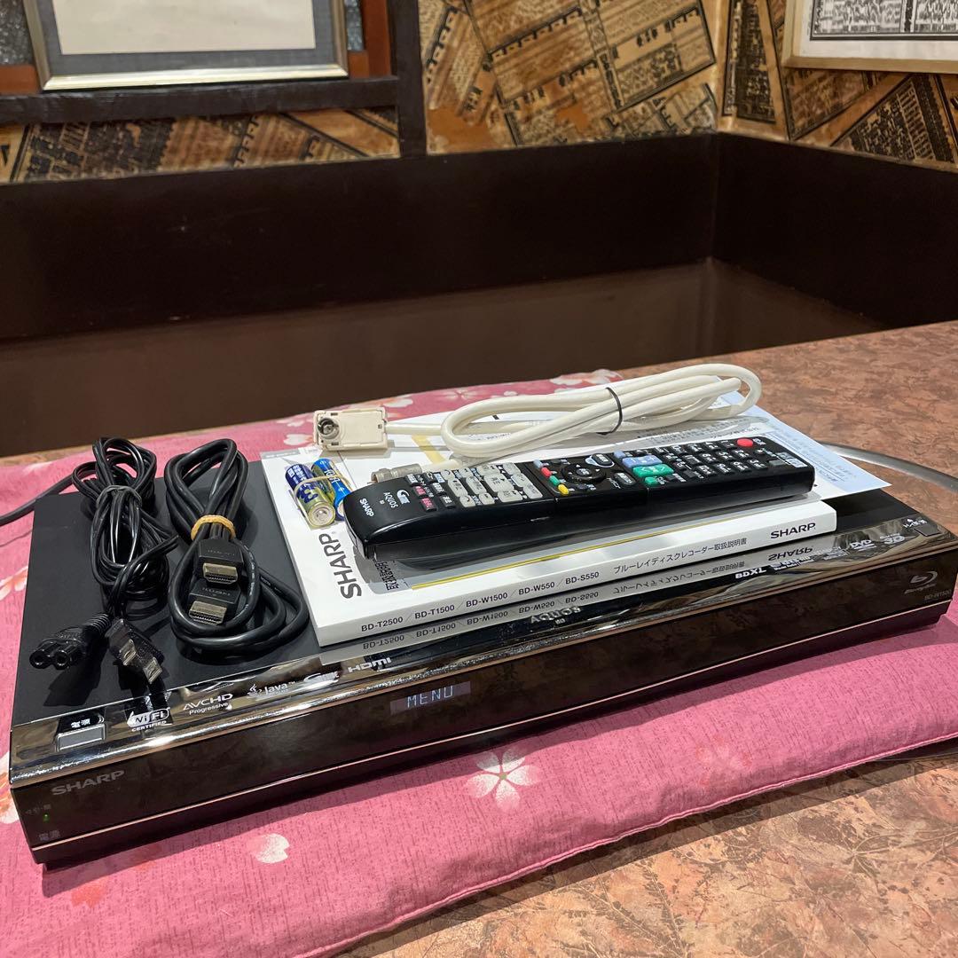 シャープBD−W1500 12倍録2番組W録 1TB 説明書/純正リモ等付フル装
