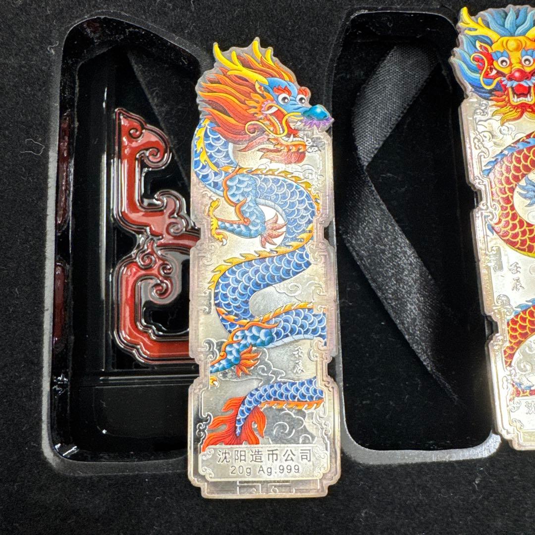 純銀ドラゴンデザイン飾り物セット