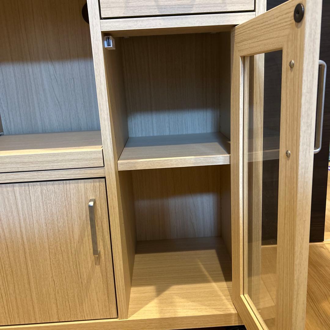 【良品】キッチン・カウンターワゴン ナチュラルブラウン(説明写真追加しました)