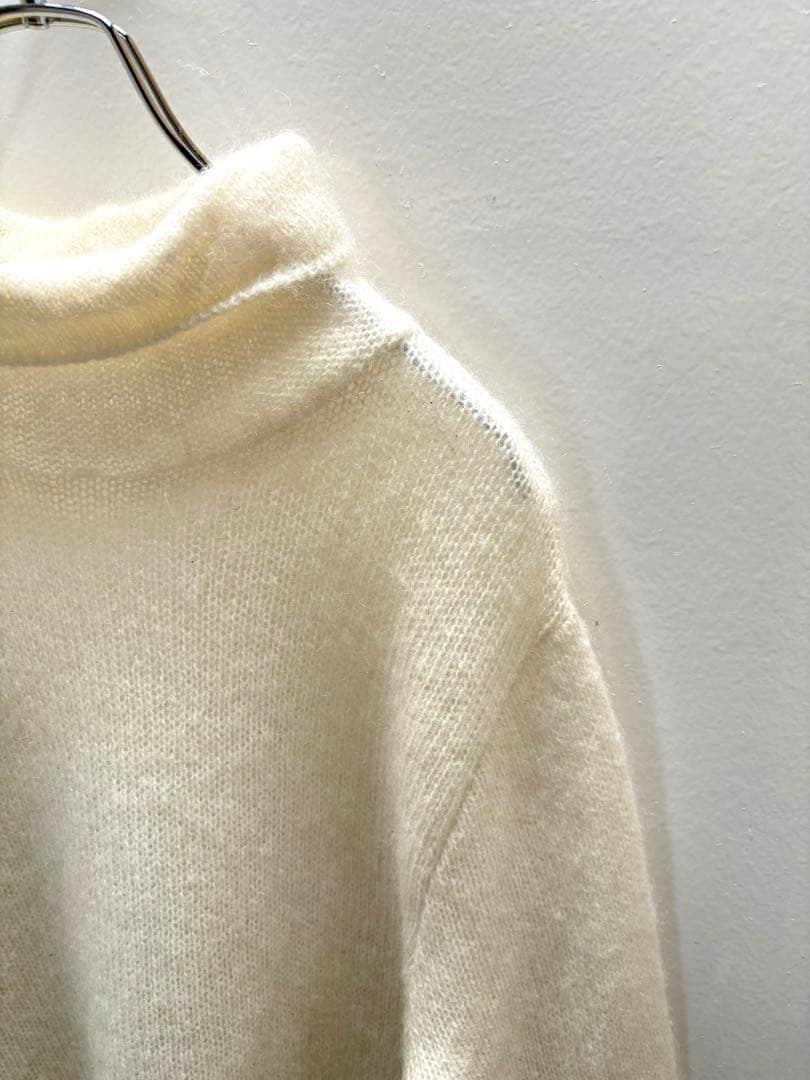 RUDE GALLERY モヘア　タートルネック　ニット　白　グレー　ウール