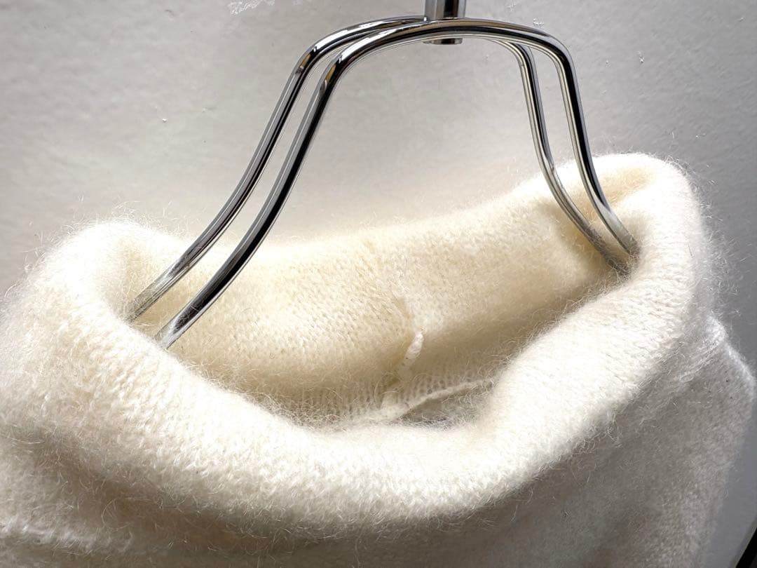 RUDE GALLERY モヘア　タートルネック　ニット　白　グレー　ウール