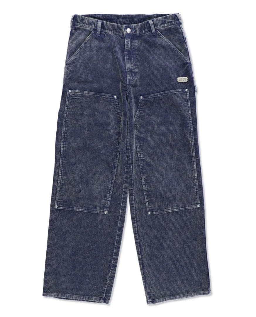 完売品ネイビーL Wash Corduroy W Knee Pant