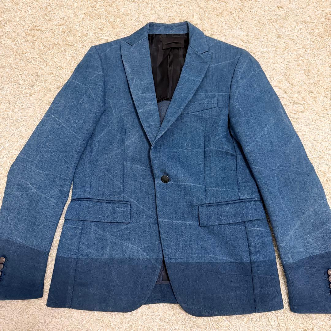 イタリア製　ディーゼル　テーラードジャケット　デニム　L相当　メンズ