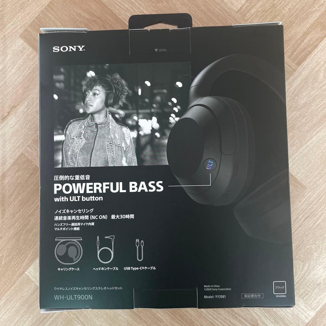 SONY WH-ULT900N ワイヤレスヘッドホン ブラック