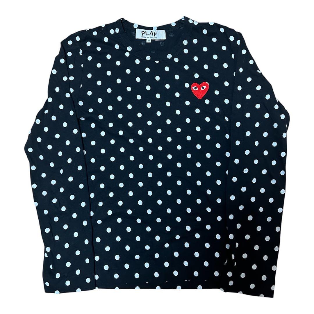 PLAY COMME des GARÇONS ドット柄長袖Tシャツ M