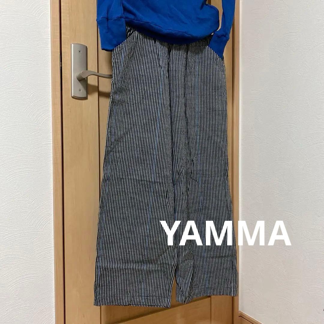 美品ヤンマ産業　 HARAPPA 会津木綿　ダボパン　ソフトサルエル＋10㌢丈