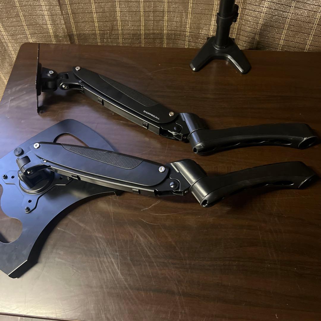 【美品】SHOPPINGALL モニターアーム 2画面用 ノートPCアーム