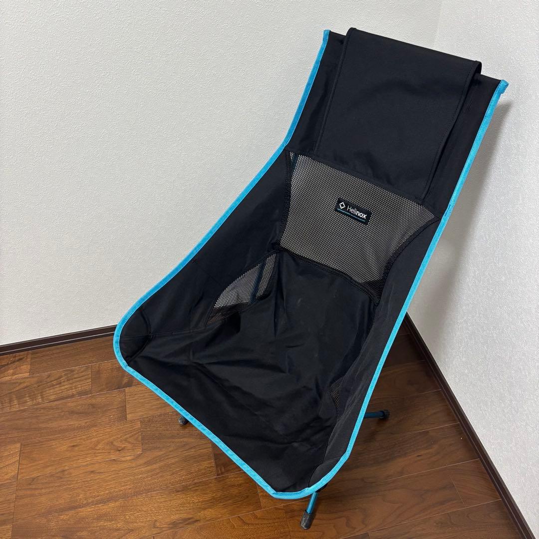 美品　ヘリノックス チェアツー ブラック　ブルー