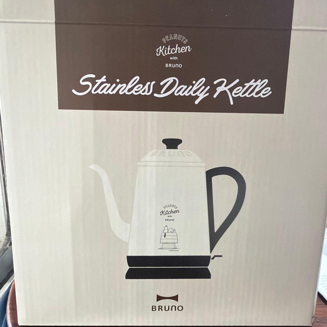 新品未開封BRUNO スヌーピー電気ケトル PEANUTS ピーナッツ エクリュ