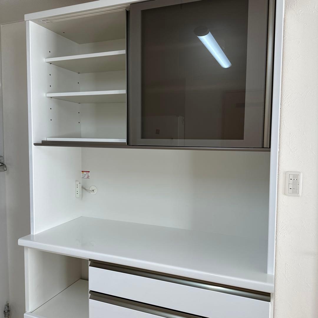 食器棚 キッチンボード 120 ラピス ホワイト