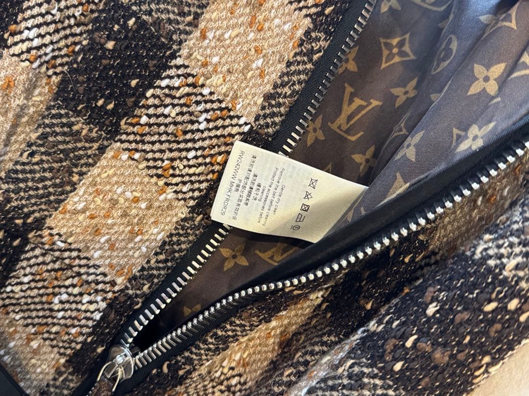 極美品　Louis Vuitton チェック柄 半袖ミニワンピース 34