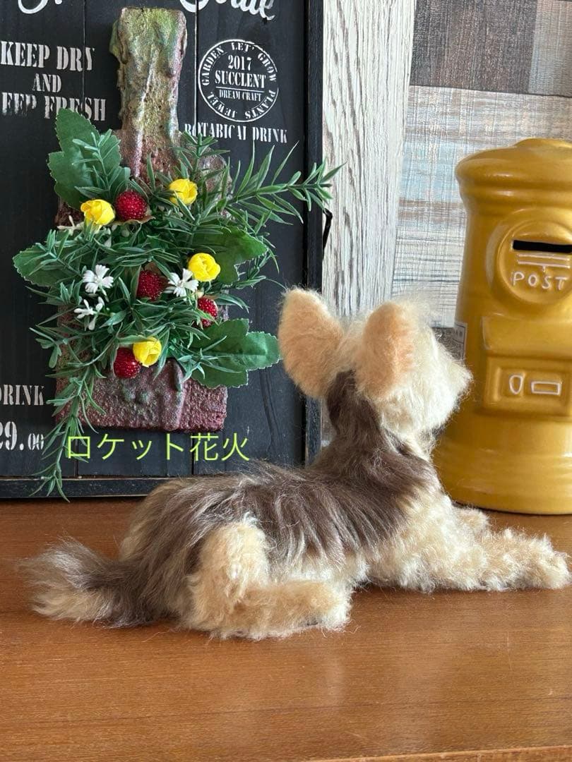 羊毛フェルト　ハンドメイド　犬　ヨークシャテリア　な〜に？　サイズ(中)
