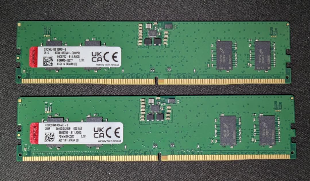 Kingston DDR5 16GB（8GB×2枚）