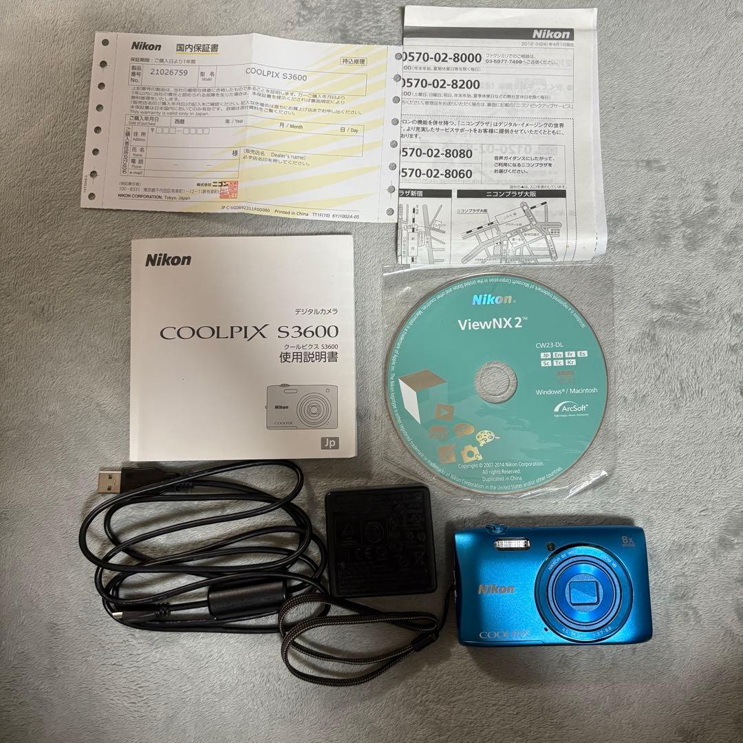 Nikon COOLPIX S3600 ブルー