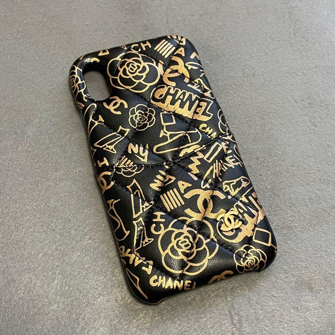 CHANEL iPhoneX マトラッセ　カメリア　ココマーク　ケース