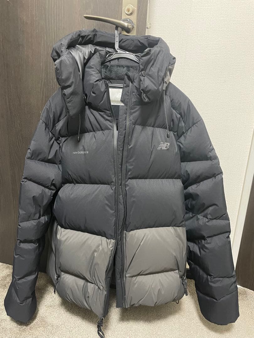 NB GREY カラーブロックダウンジャケット