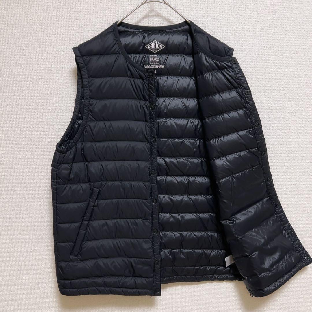ダントン　DANTON インナーダウン　クルーネック　ベスト　ブラック　40