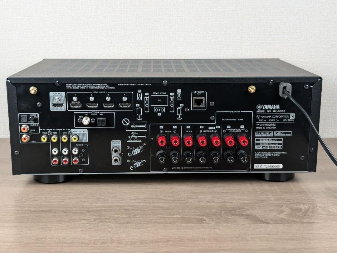 【美品】YAMAHA RX-V585 AVアンプ 4K/Dolby Atmos