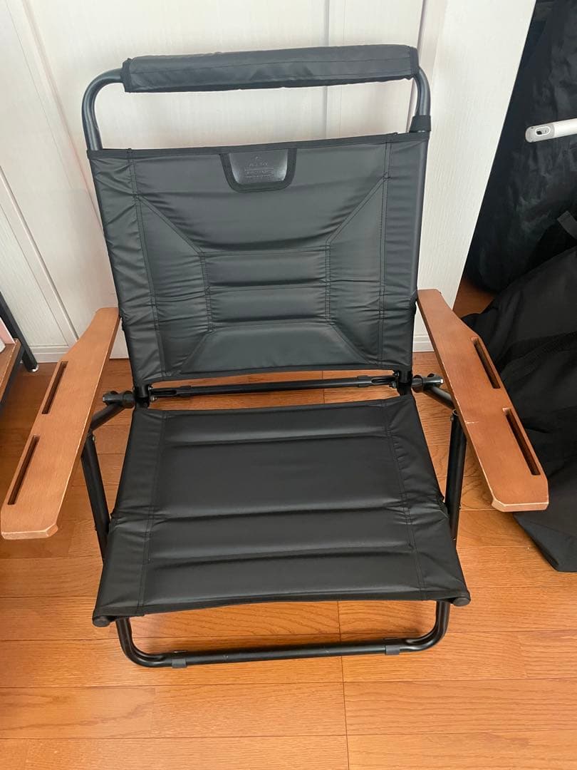 アッソブ ローバーチェア 折りたたみアウトドアチェア 黒