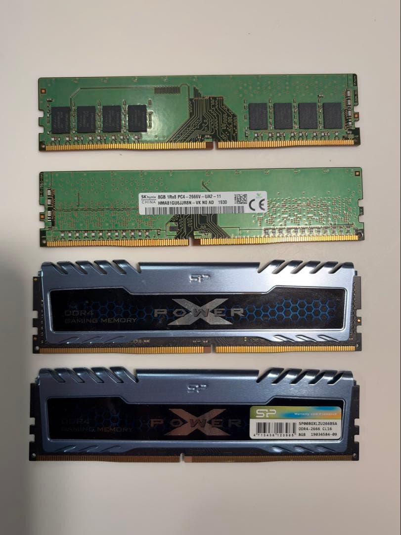 デスクトップPC用メモリ DDR4-2666 8GB×4枚（計32GB）