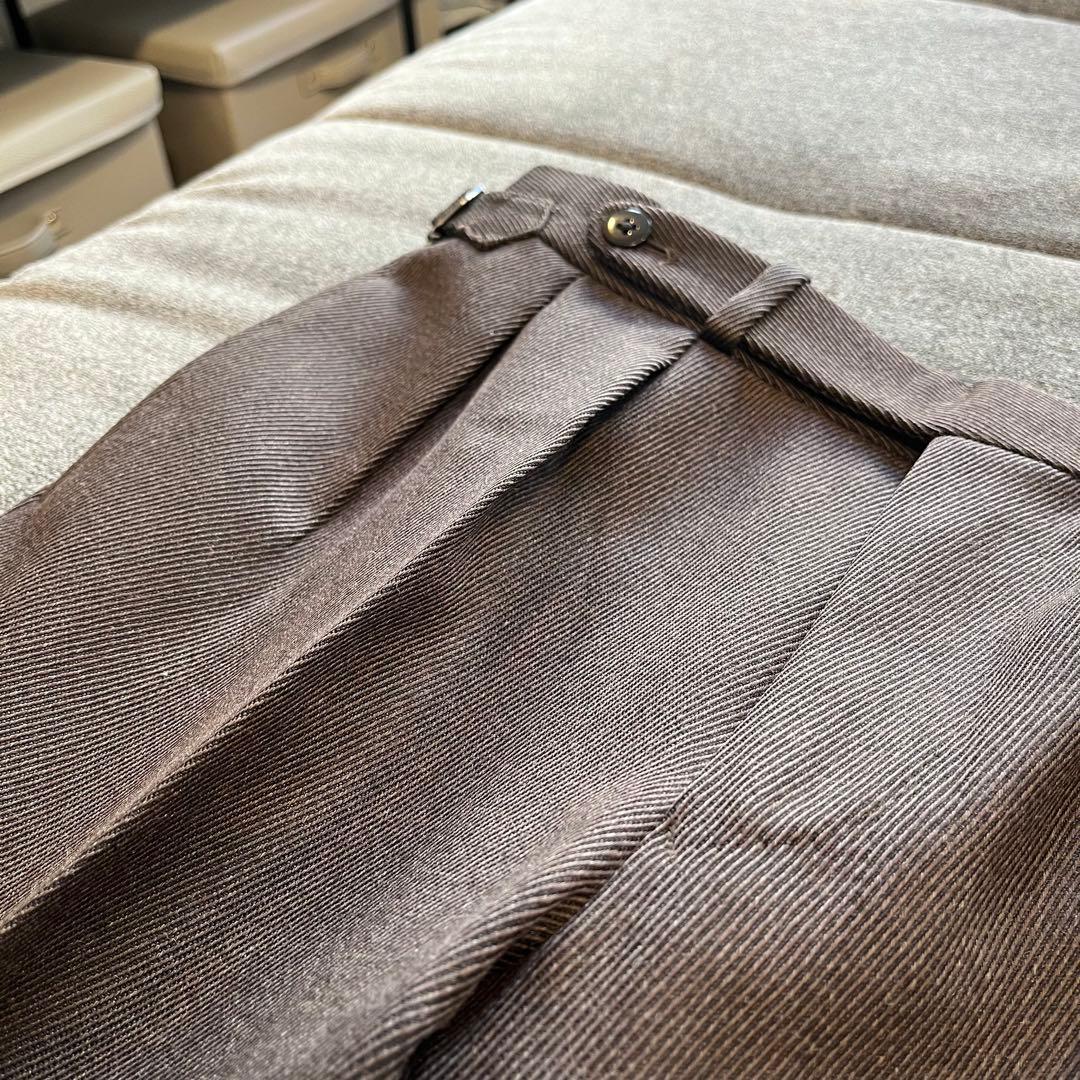 【美品】BEAMS F / キャバルリーツイル ダークブラウン スーツ