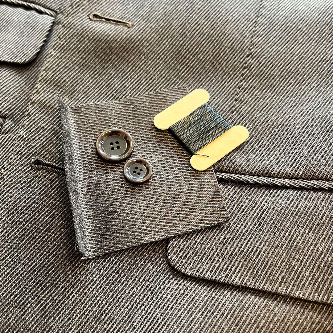 【美品】BEAMS F / キャバルリーツイル ダークブラウン スーツ