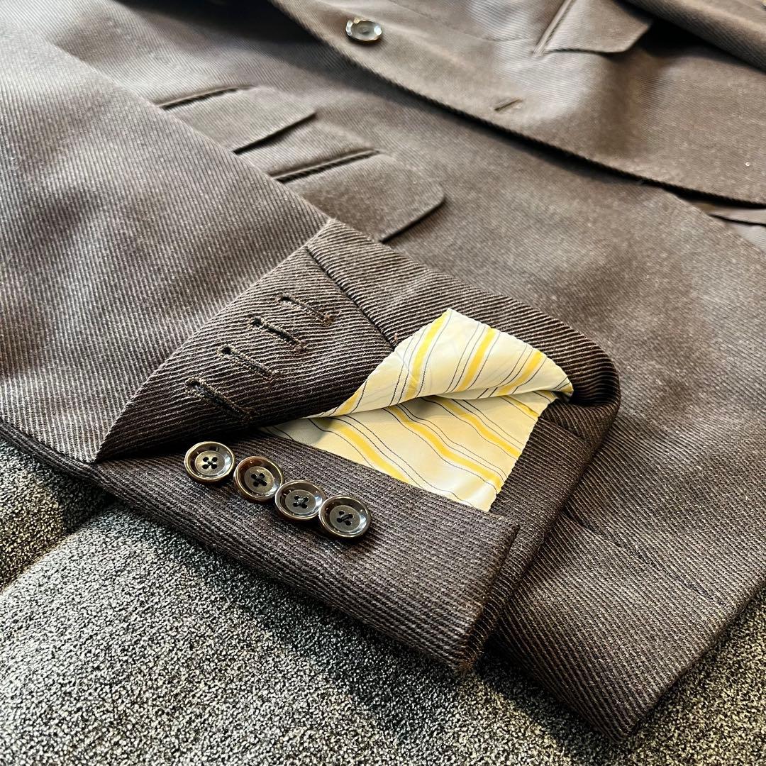 【美品】BEAMS F / キャバルリーツイル ダークブラウン スーツ
