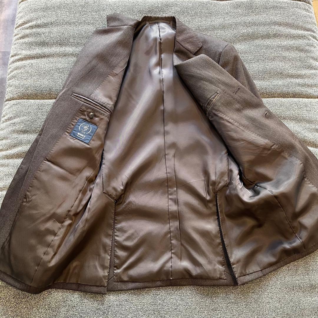 【美品】BEAMS F / キャバルリーツイル ダークブラウン スーツ