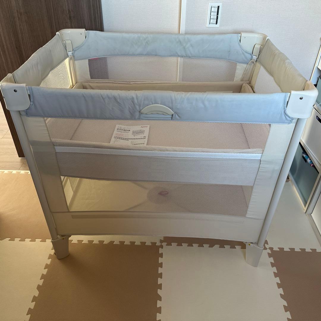 ココネルエアー　ホワイトグレー　ベビーベッド