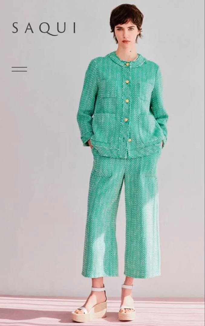 美品 ★ saqui ツイードジャケット　36