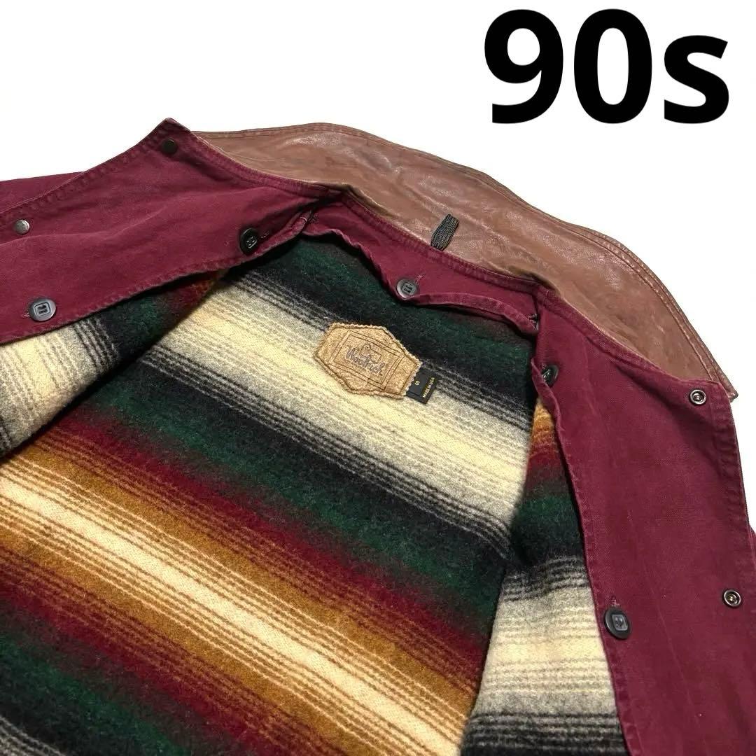 S 雰囲気◎ 90s USA製 ウールリッチ ダック ハンティング ジャケット