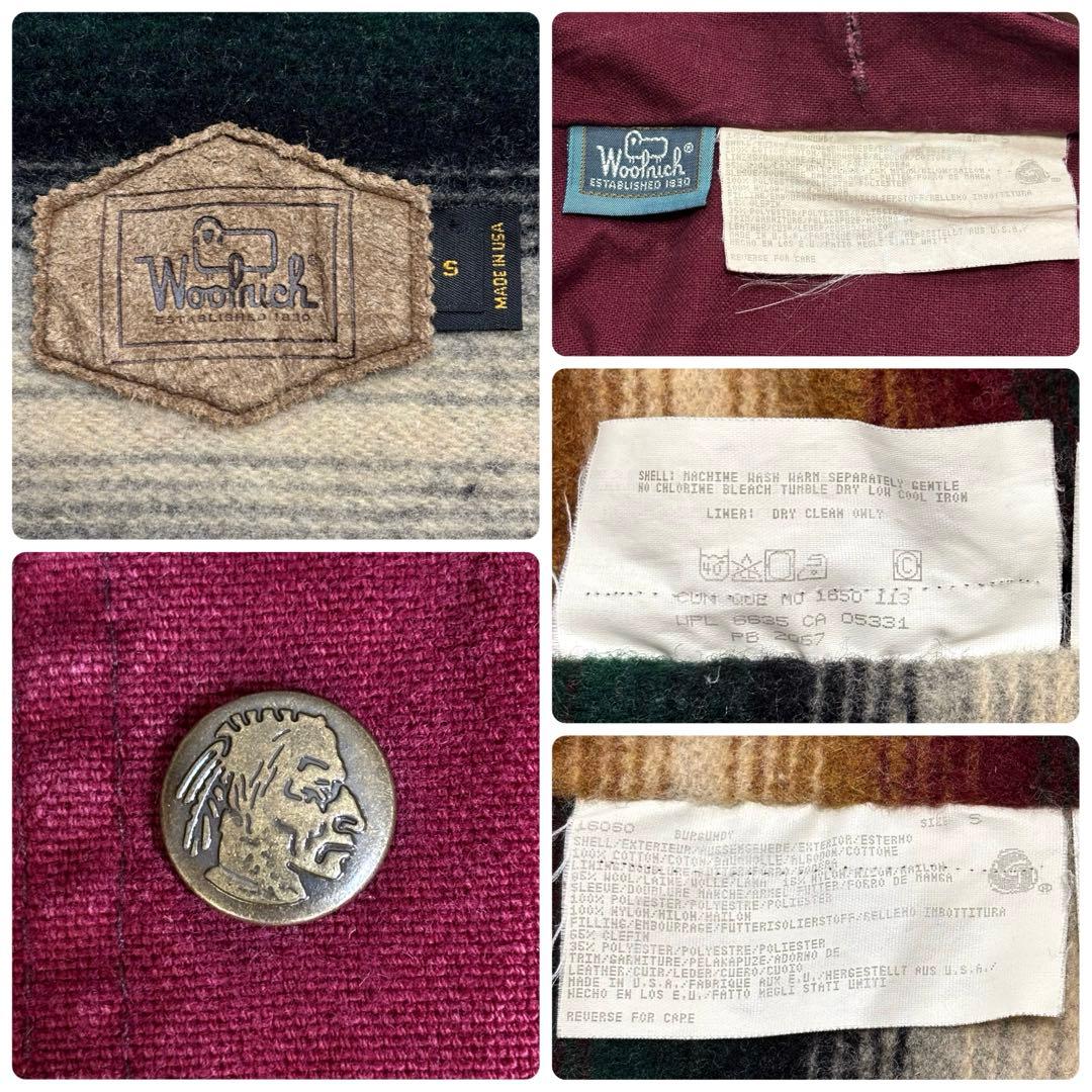 S 雰囲気◎ 90s USA製 ウールリッチ ダック ハンティング ジャケット