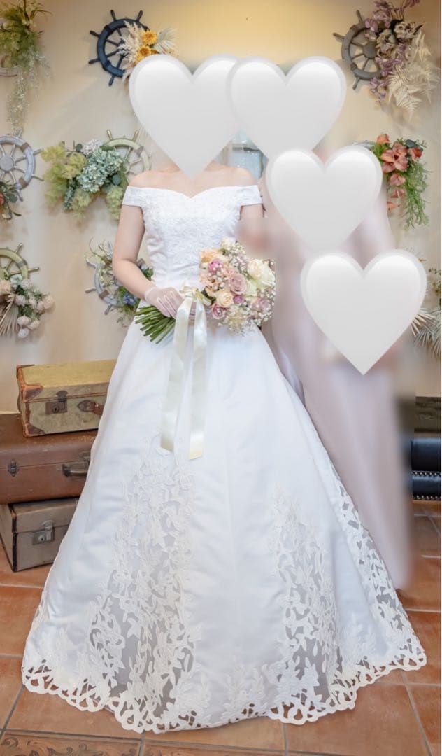 ウエディングドレス　Aライン　10号【値下げしました25000→14000】