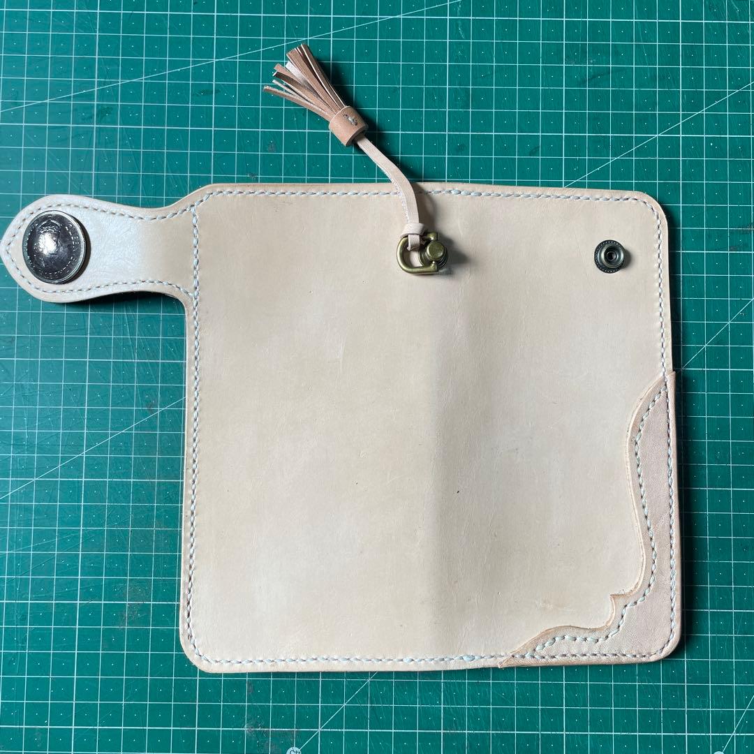 おみつ様オーダー商品です。バイカーズウォレット　左利き用