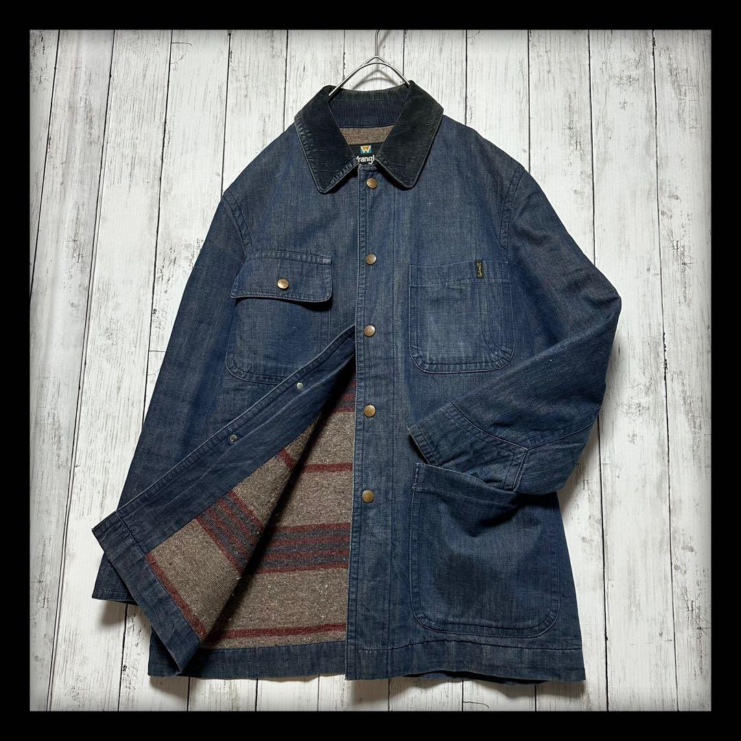 【Wrangler☆ラングラー】カバーオール☆襟コーデュロイ☆裏地ブランケットM