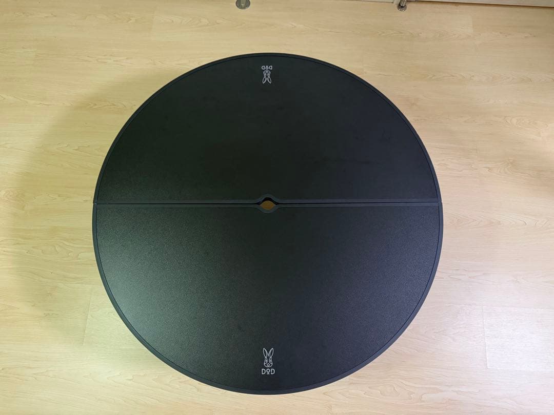 DOD ワンポールテントテーブル 黒 円形90cm